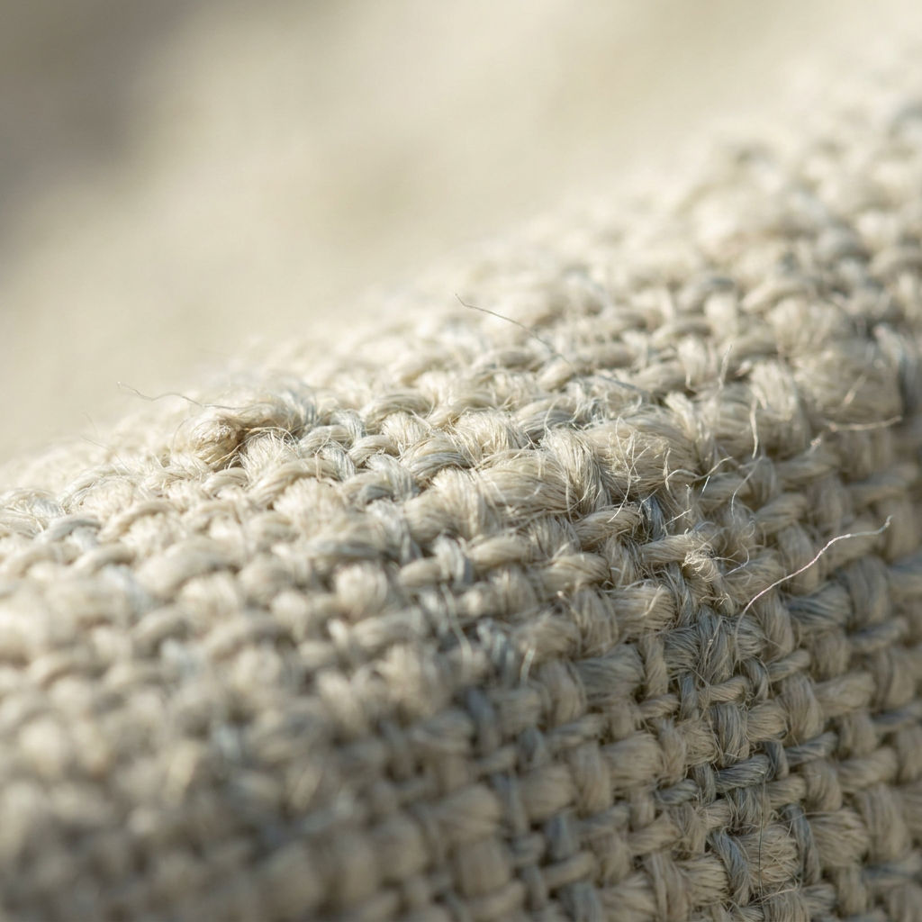 Flax linen weave close-up