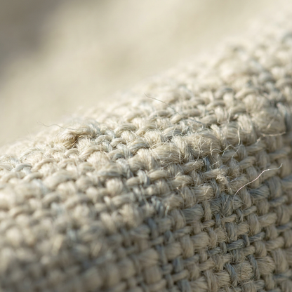 Flax linen weave close-up