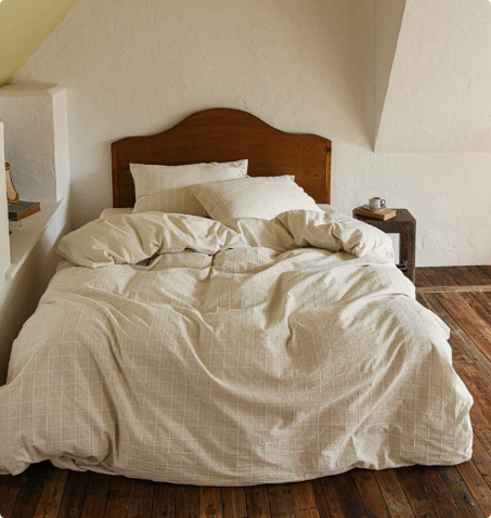 Cotton-linen bedding set