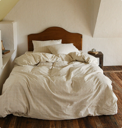 Cotton-linen bedding set
